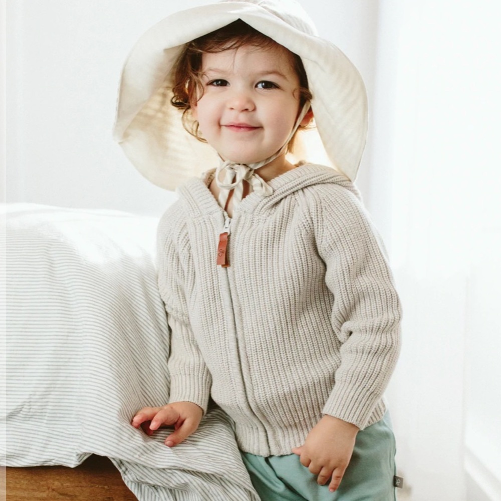 NEW 12-18m Knit Hoodie Sweater